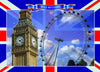 --- Big Ben and the London Eye --- Pack of 5 postcards